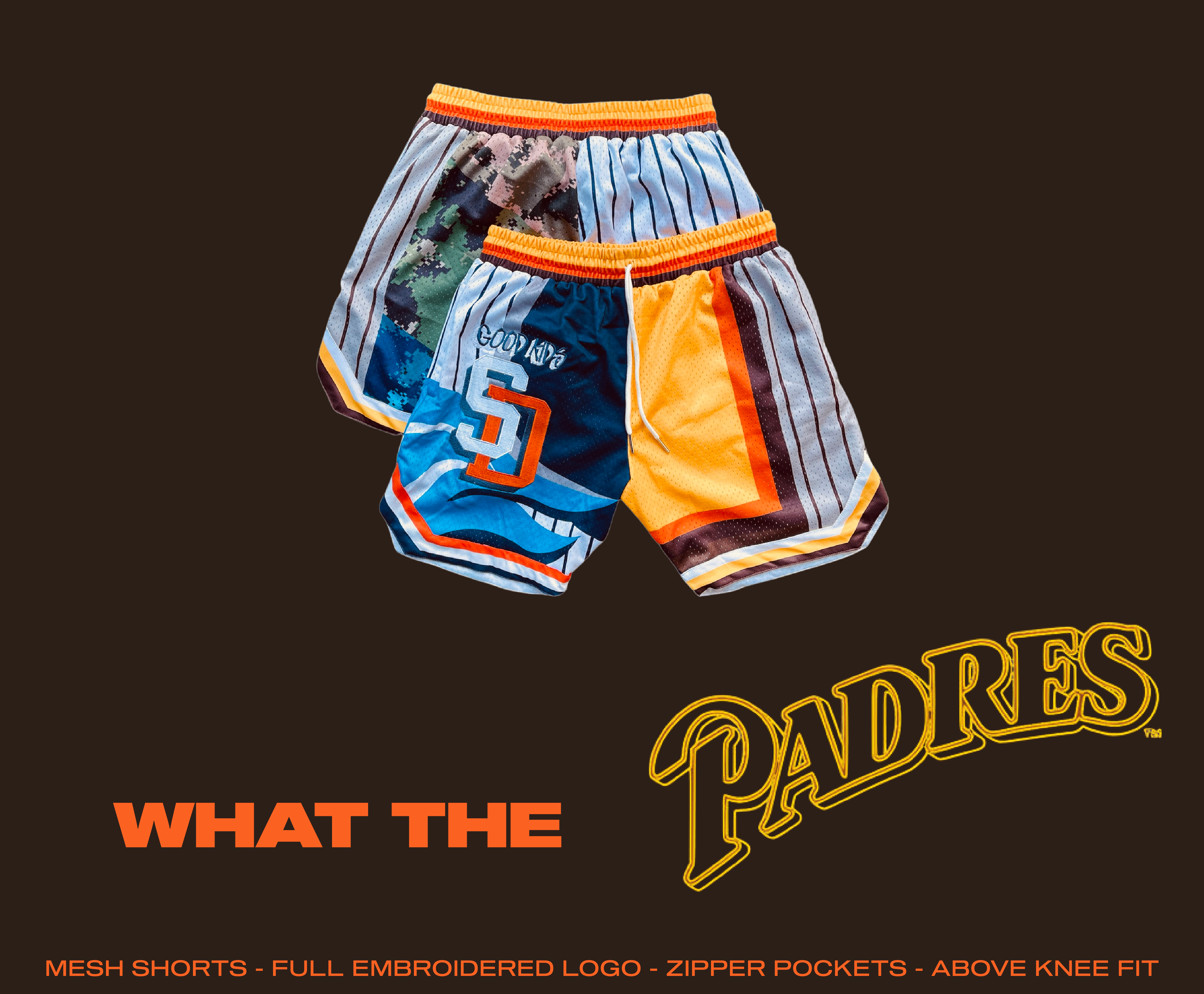 KIDS "WHAT THE PADRES?!" Mesh Shorts